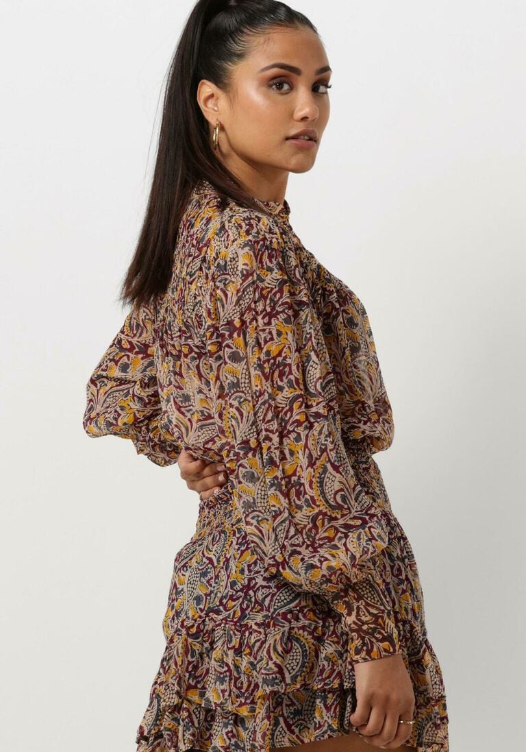 AAIKO bruine aaiko blouse daimy oriental vis 520