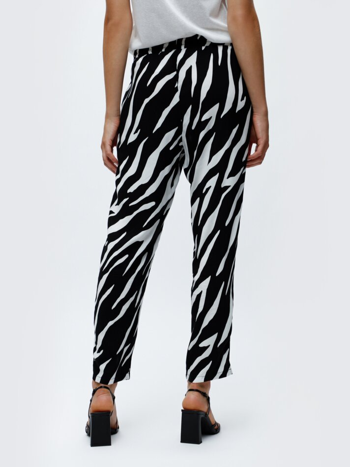 Calças fluidas estampadas - Estampa de zebra