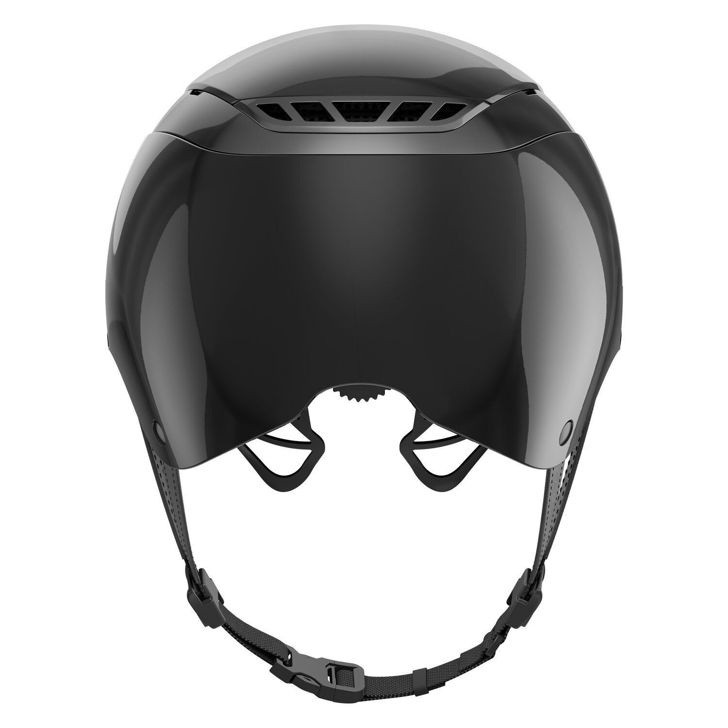 ABUS PIKEUR Reithelm AirLuxe Chrome Lady Vizor  - shiny black