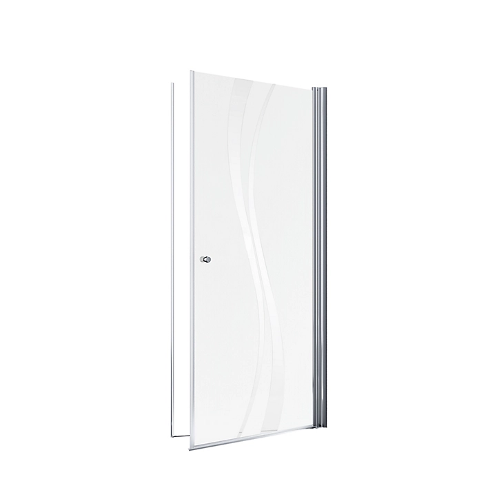 Porte de douche pivotante, 80 x 192 cm, Schulte NewStyle, verre transparent anticalcaire, Liane
