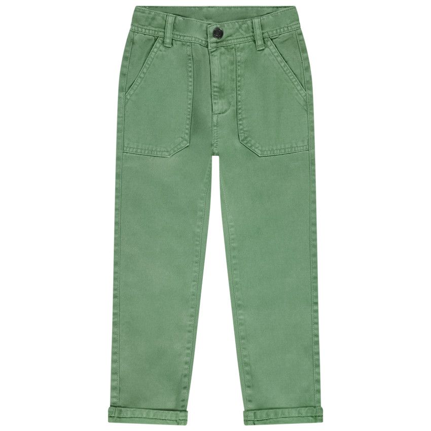 Pantalon large en twill pour garçon - Vert