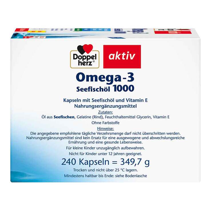Doppelherz Omega-3 Seefischöl 1000 Kapseln, 240 St