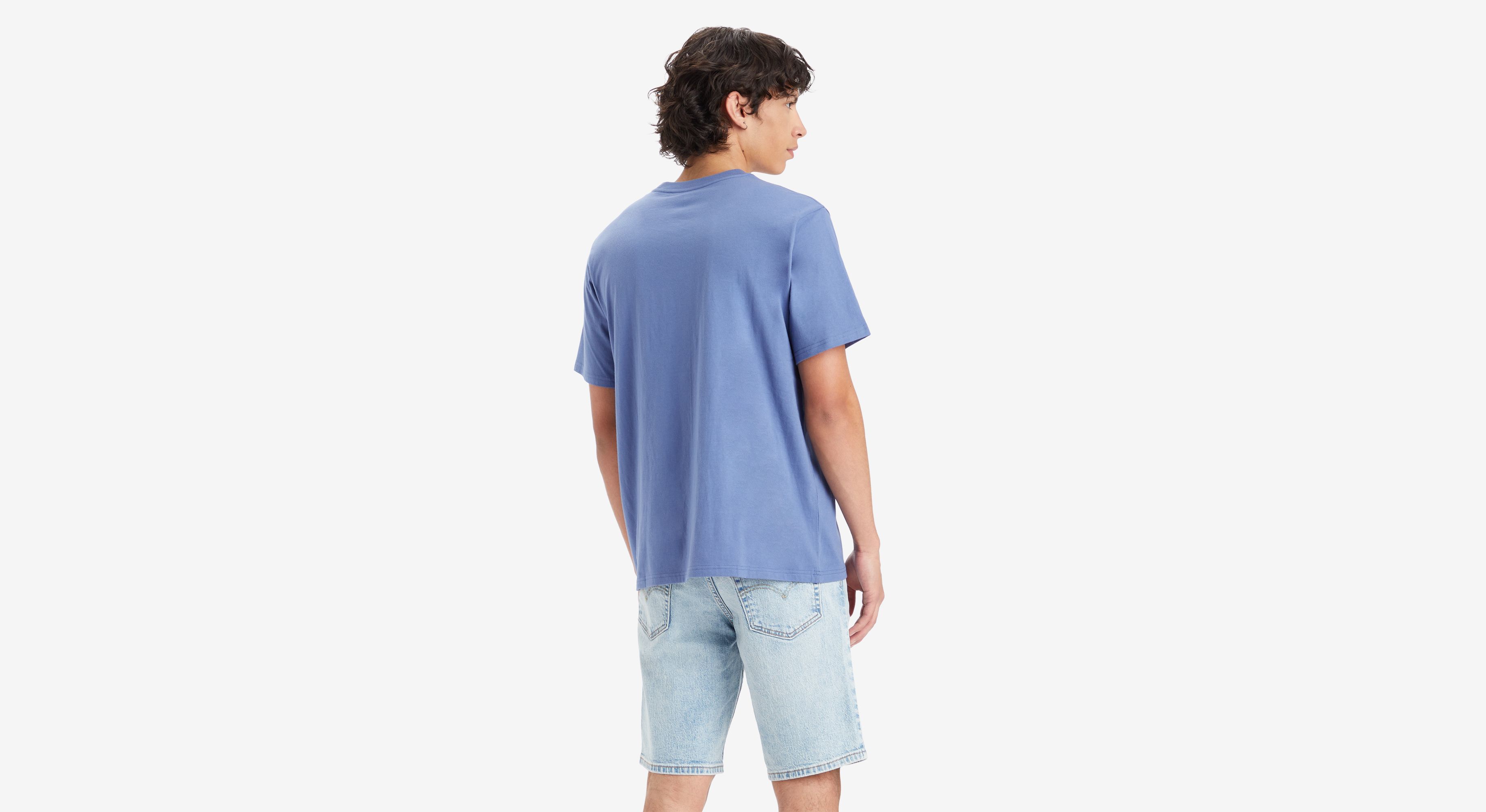 T-shirt graphique Relaxed - Levis Palm Woodblock Coastal Fjord - Bleu