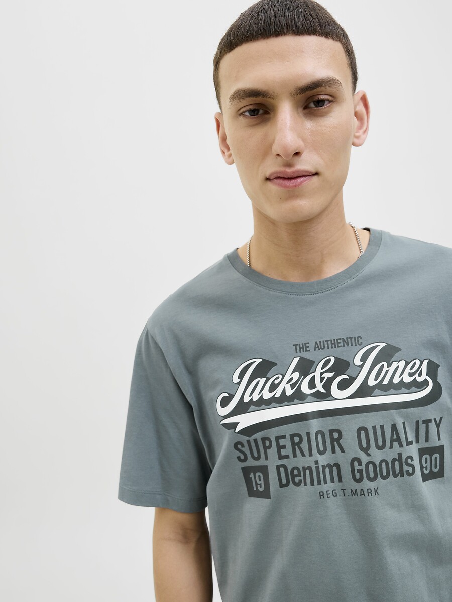 JACK & JONES<br>Camiseta de gola redonda com o logotipo Jje