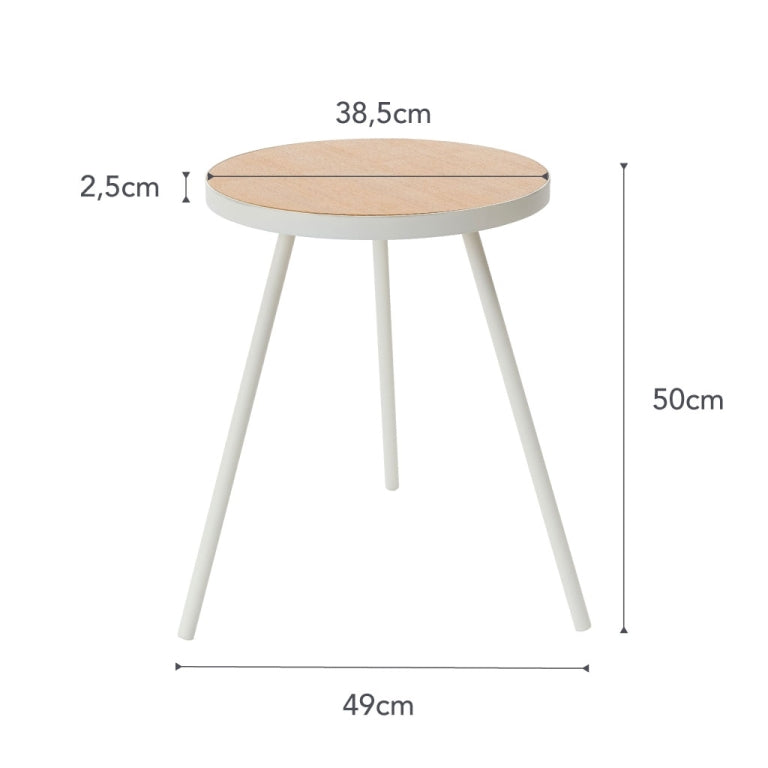 Yamazaki Bijzettafel Rond - Tower - Wit