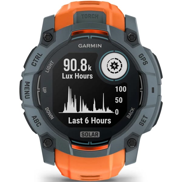 Montre cardio GPS GARMIN INSTINCT 3 50MM SOLAR TWILIG HT BEZEL W/ SOLSTICE BAND