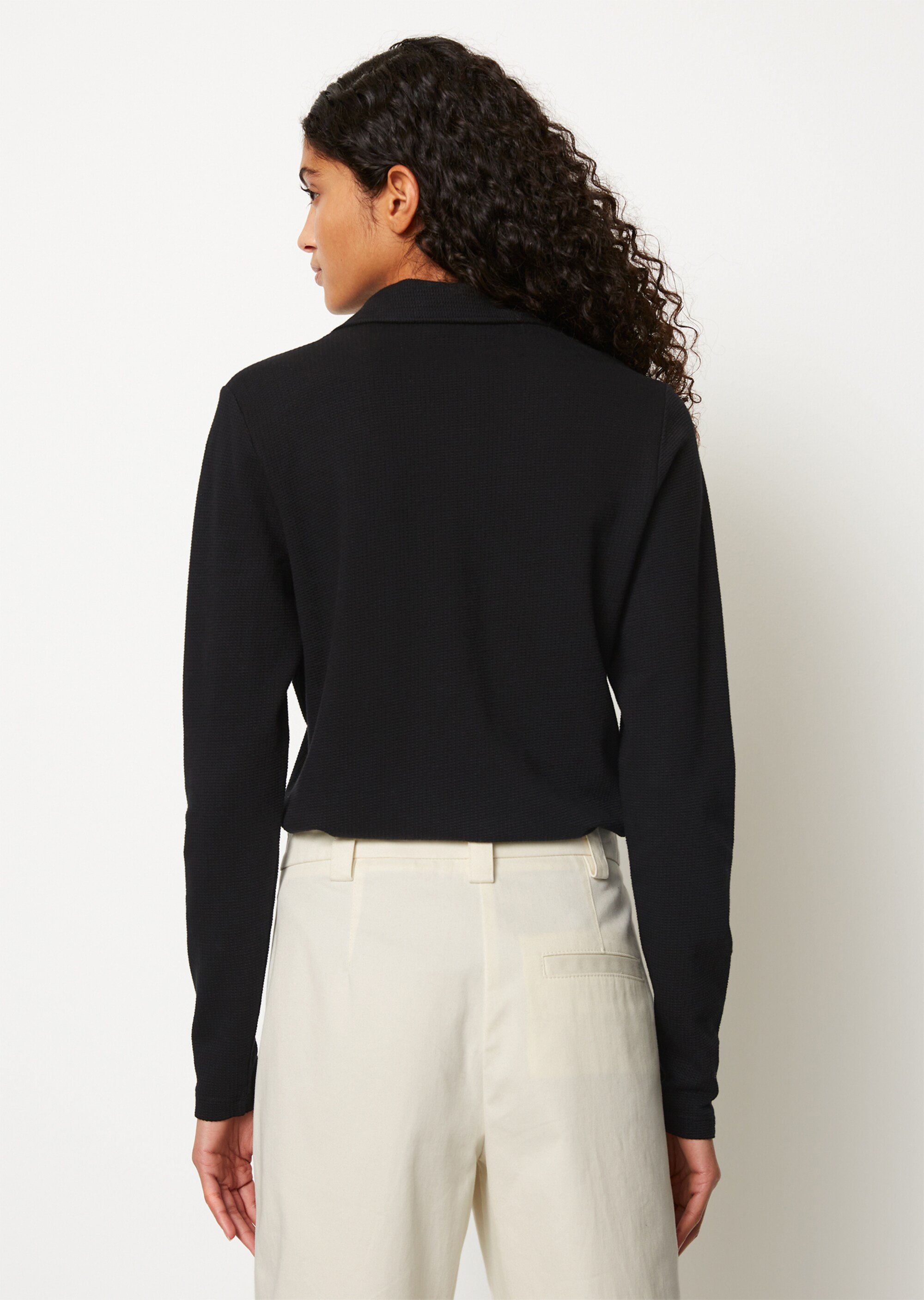Struktur-Jerseybluse regularaus Organic Cotton