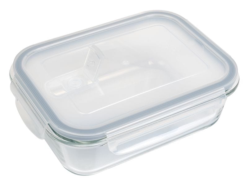 FURBER Vorratsbehälter Glas, 2 Stück, 1 L Spülmaschinenfeste und auslaufsichere Frischhaltedosen