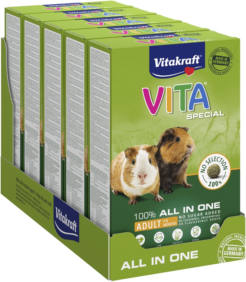 Vitakraft - 5 x Marsvinfoder - Vita Special Adult Marsvin600gr
