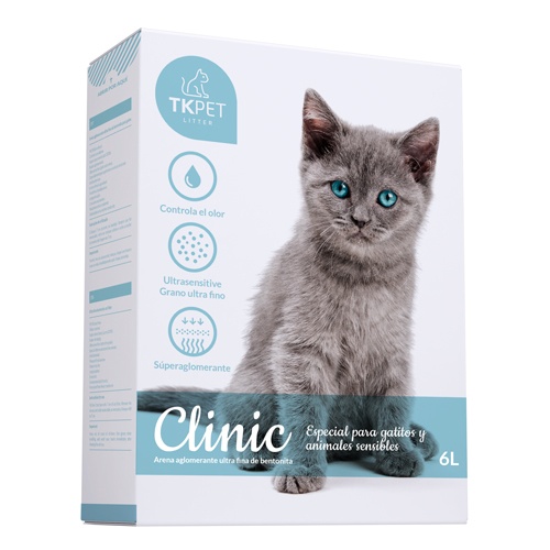Areia higiênica ultrafina para gatos TK-Pet Clinic, 6 litros