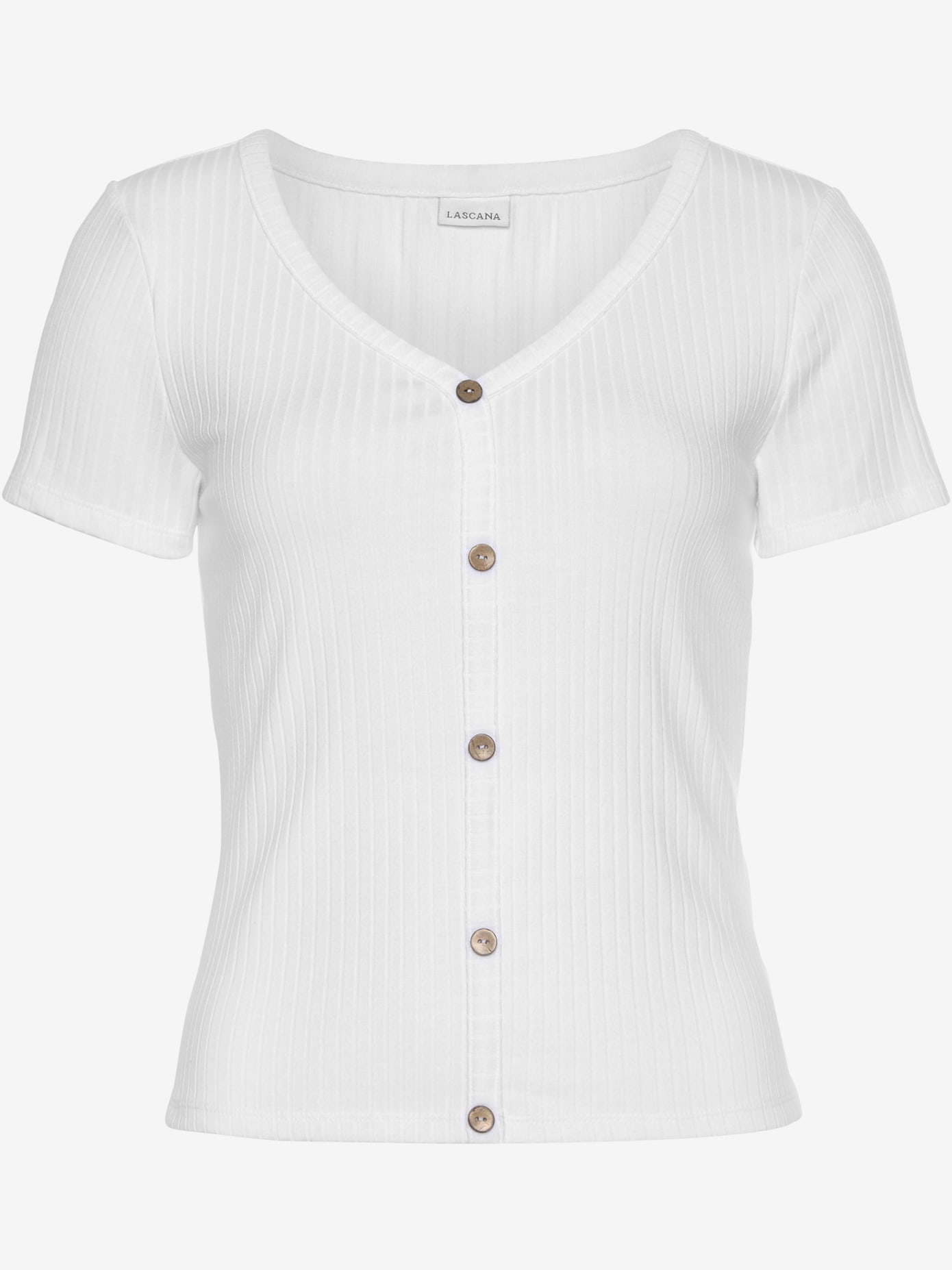 T-shirt à manches courtes encolure en v dégagée