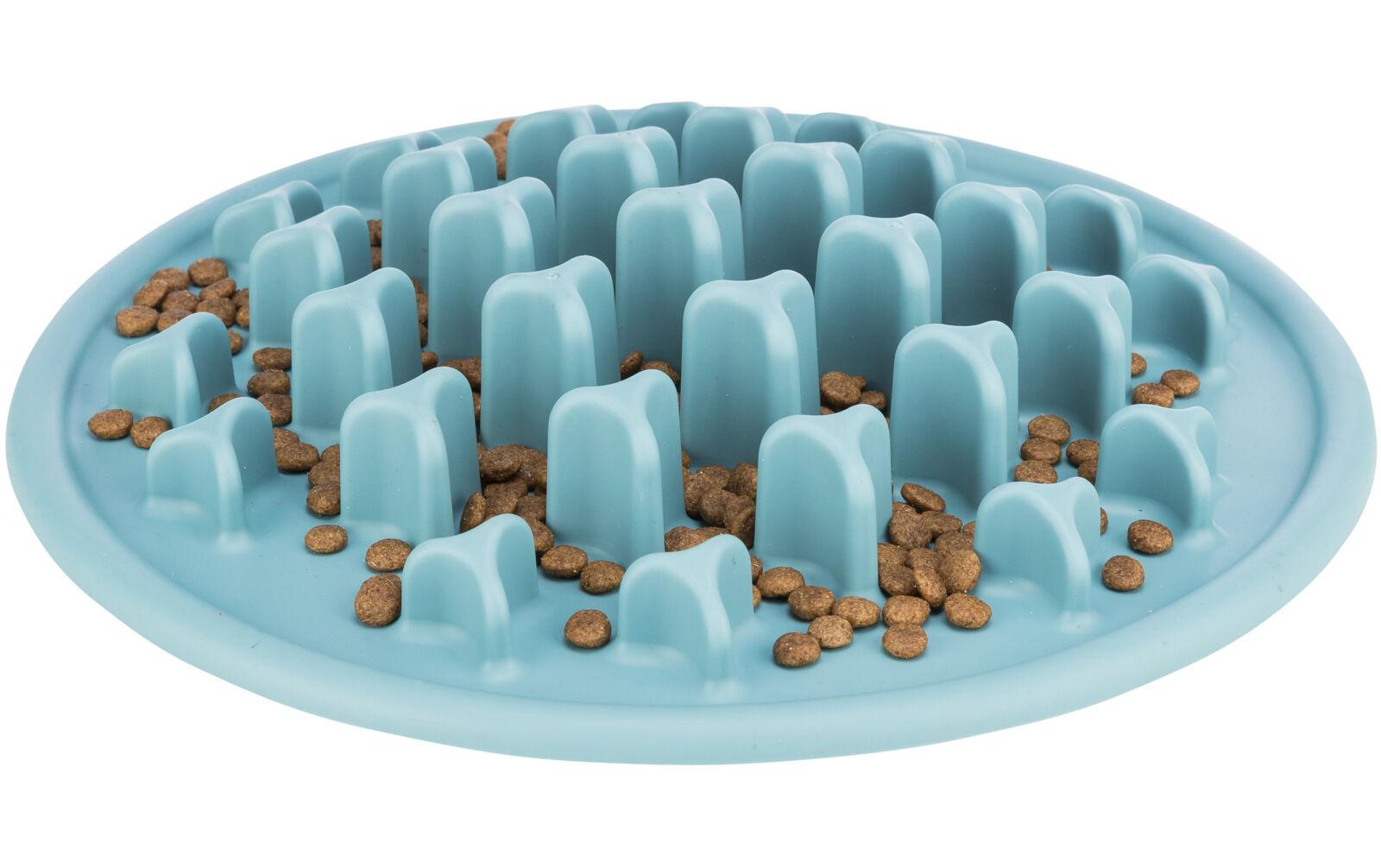 Futtermatte Slow Feeding Pillars, Ø 35 cm, BlauAnti-Schlingmatte