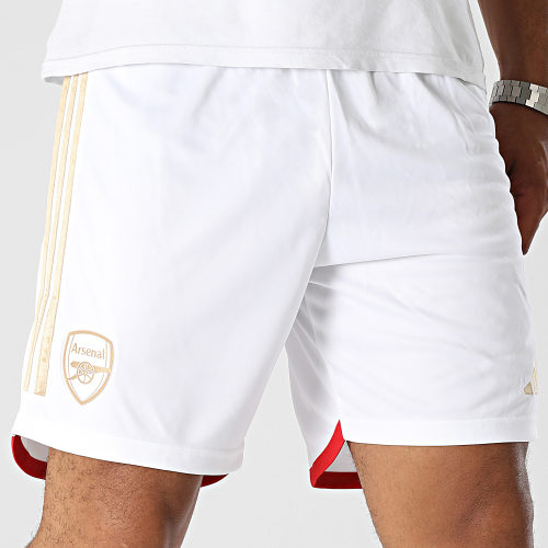 Short Jogging A Bandes Arsenal HR6924 Blanc