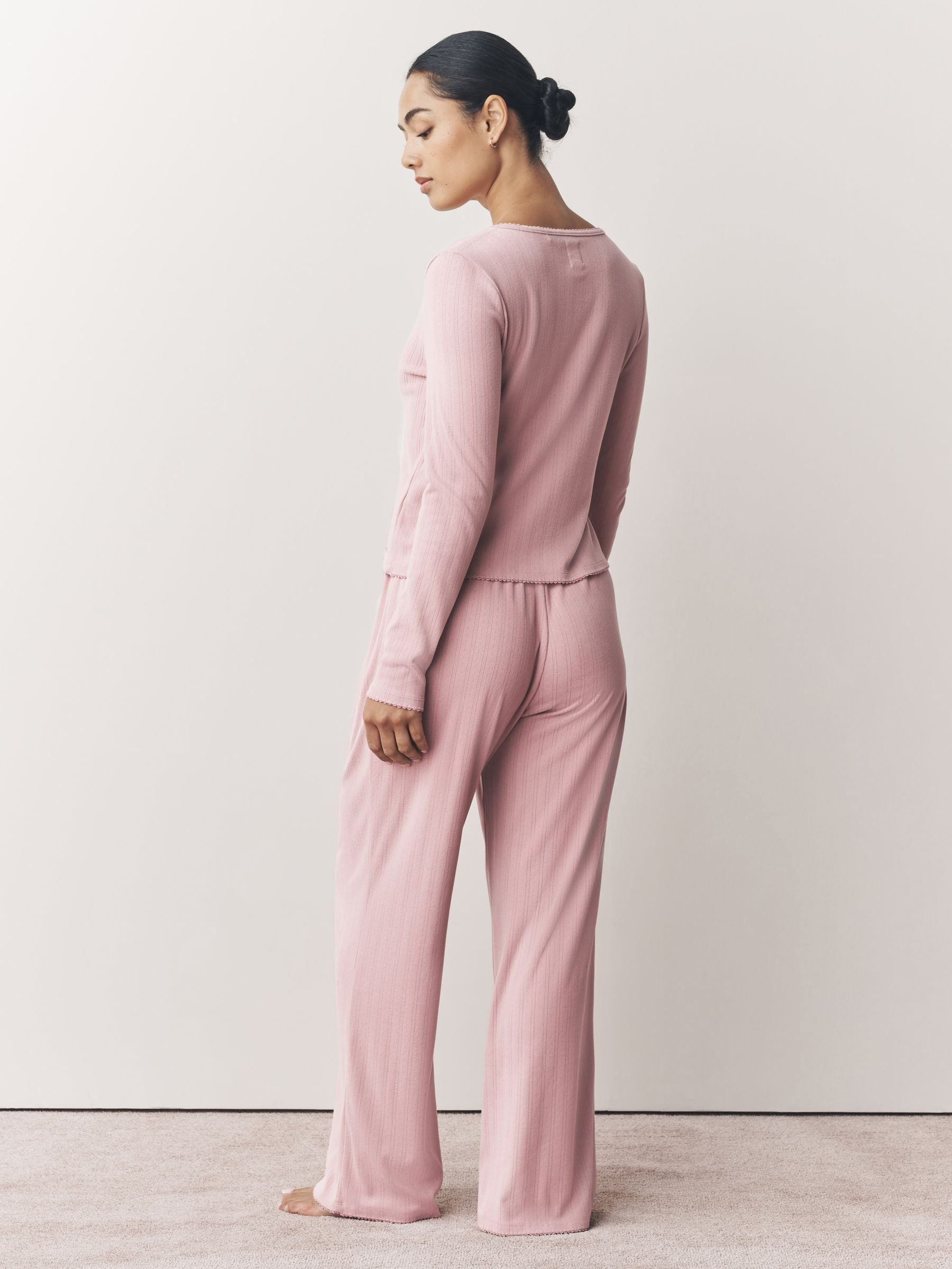 Roze - Cosy Pointelle Long Sleeve Pyjamas
