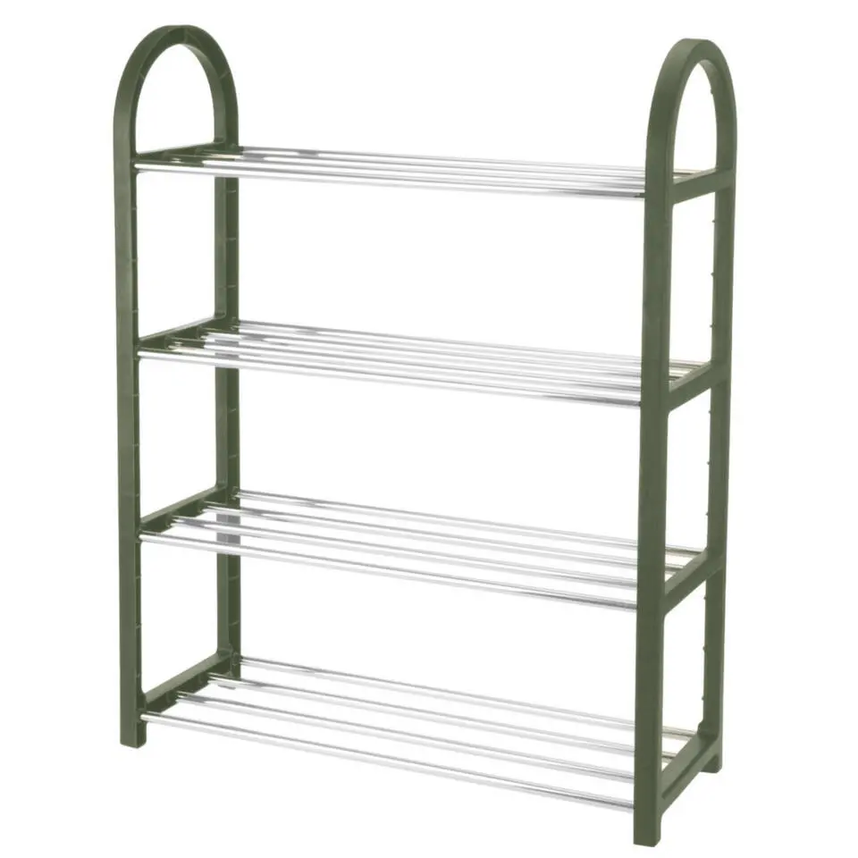 Schoenenrek/schoenenstandaard - 4-laags - grijs - 50 x 19 x 65 cm