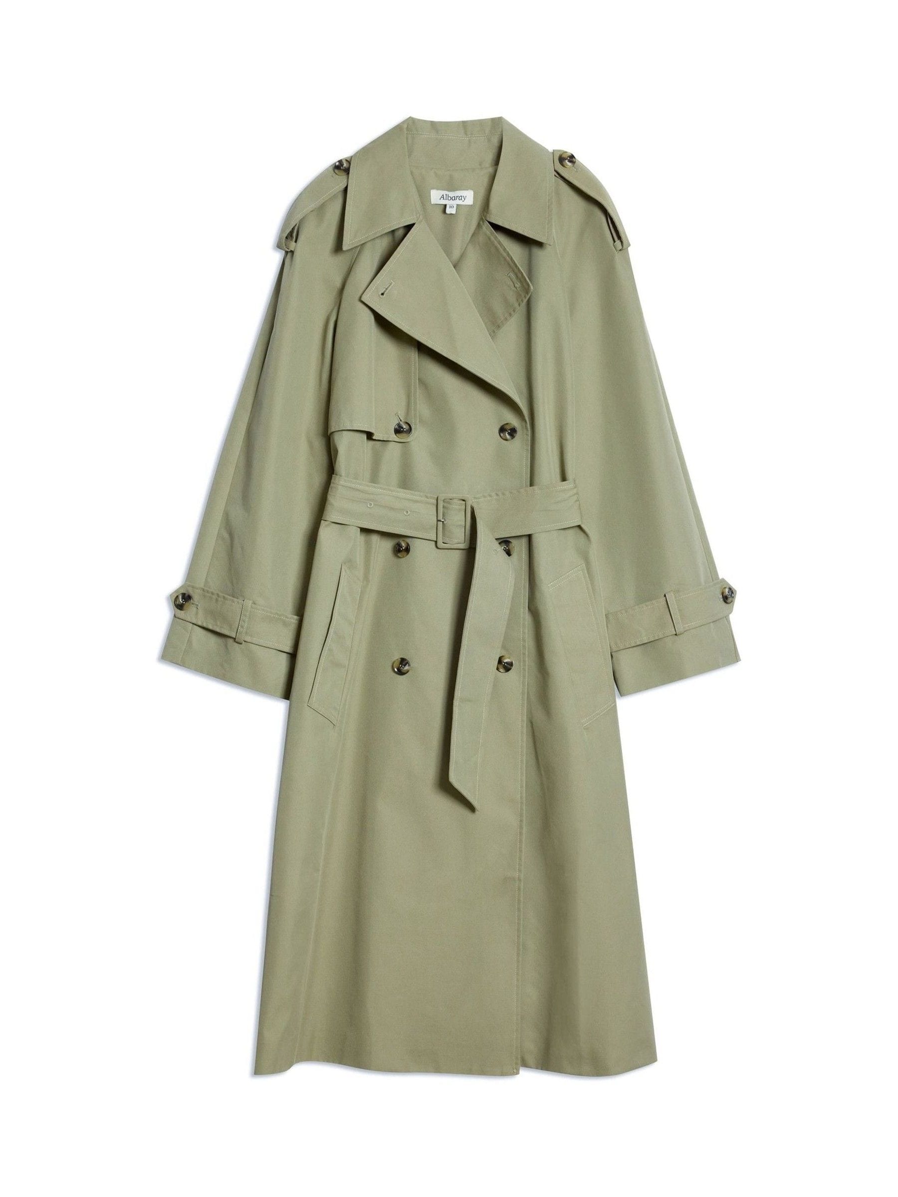 Albaray Green DB Classic Trench Coat