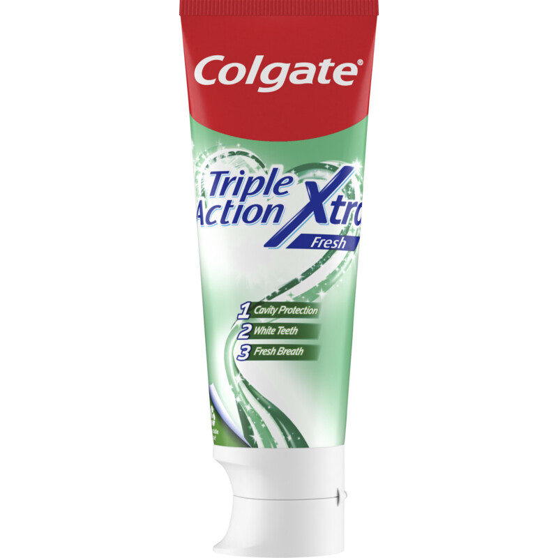 Colgate Triple action xtra fresh tandpasta