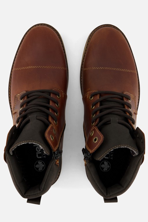 Rieker Veterboots cognac Leer