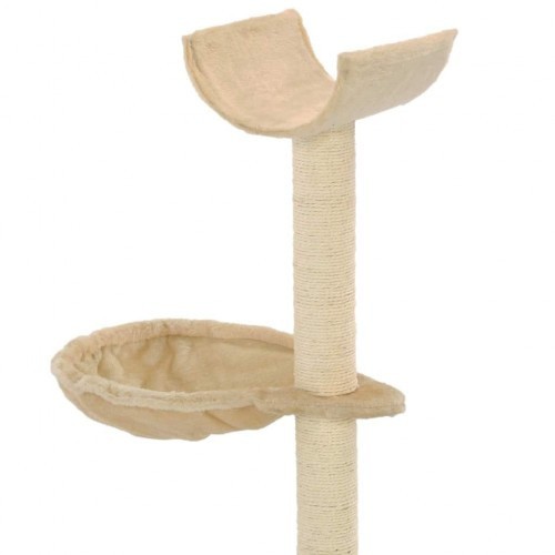 Poste de sisal bege para arranhar
