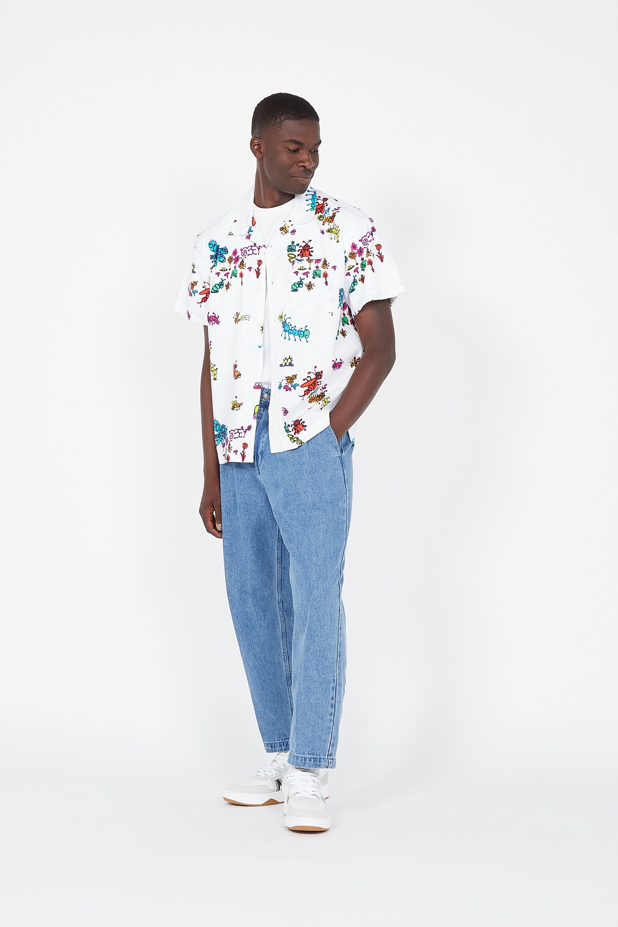 OBEY Chemise DOODLES WOVEN Blanc