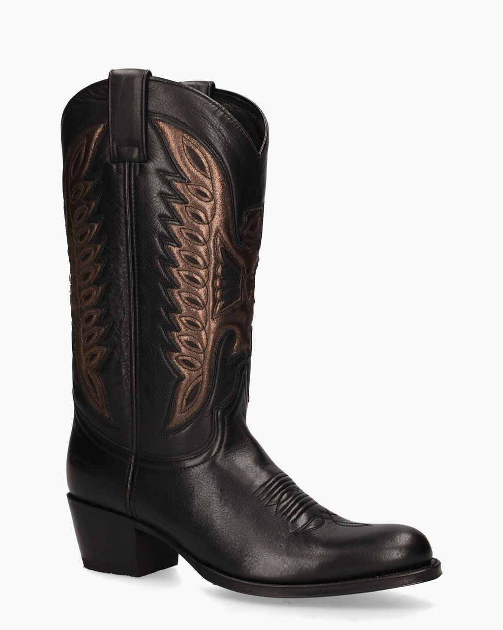 Sendra 8850 Zwart/Brons Damesboots