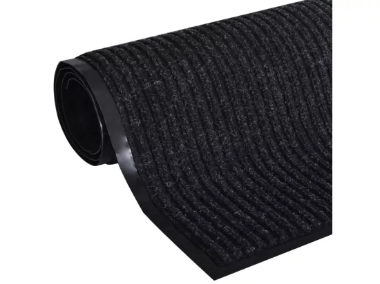 Tapis d'entrée noir paillasson PVC noire 120 x 90 x 90 cm DEC023112