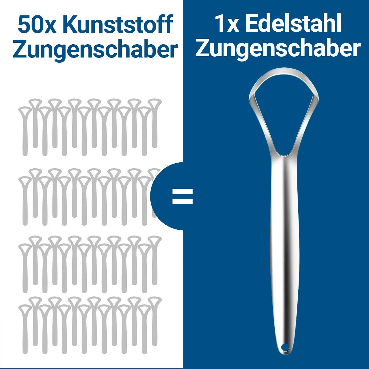 Oralflora  Zungenschaber aus Edelstahl  Zungenreiniger