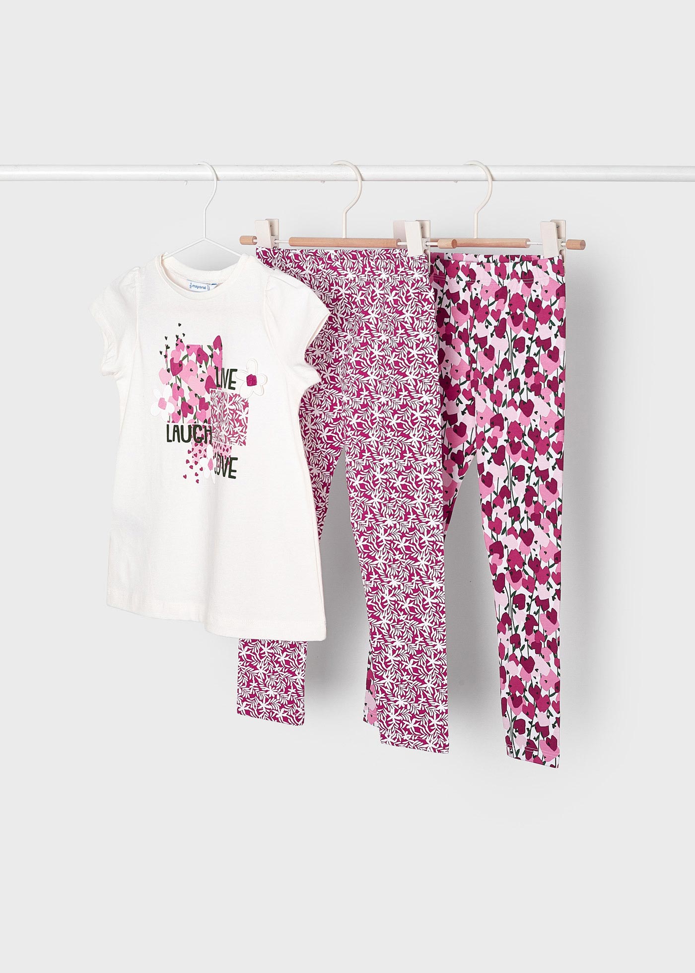 Conjunto de 3 peças em algodão sustentável para meninas