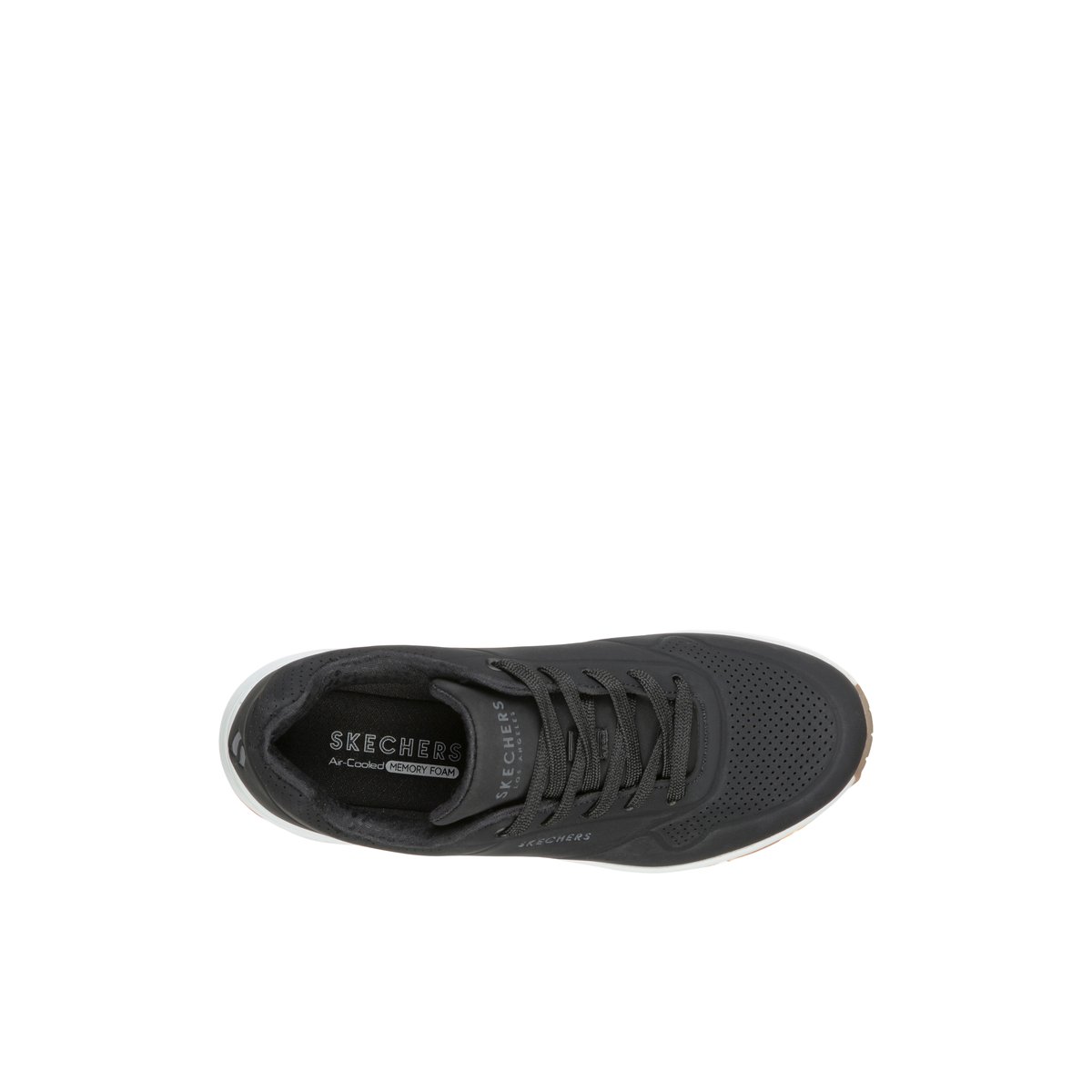 2X les points-Uno_soa-l-Baskets - Talon plat - Noir/Blanc
