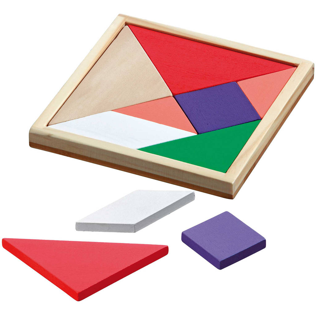 Tangram gekleurd 15x15cm Tangram (gekleurd)
