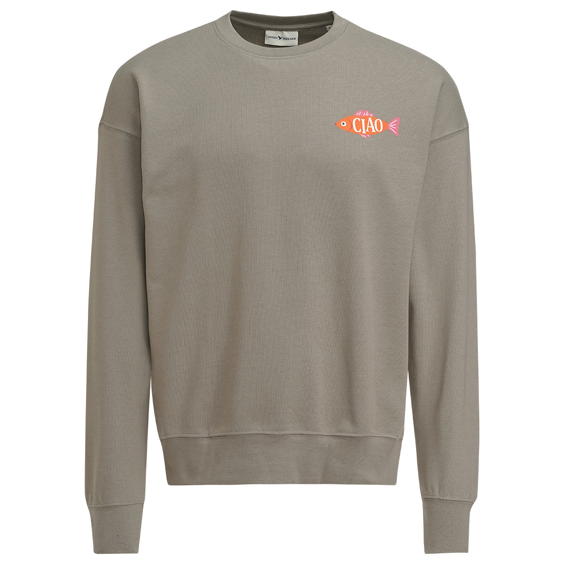 Jonas Nielsen Herren Sweatshirt mit Rückenprint oliv