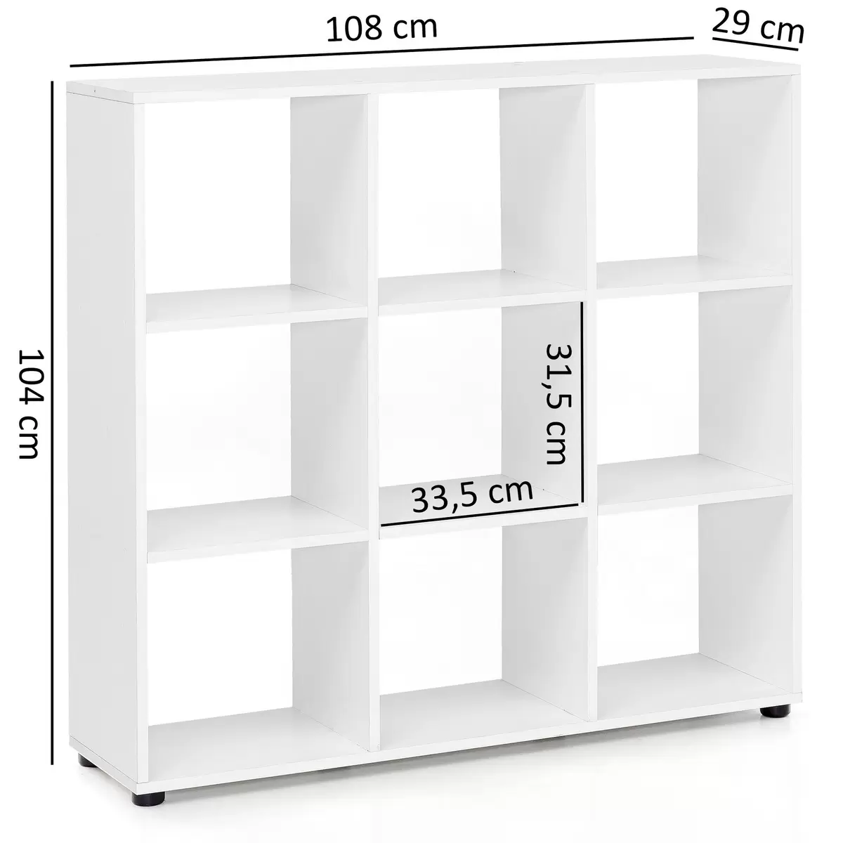 Bücherregal Morlaix schwarz,weiss