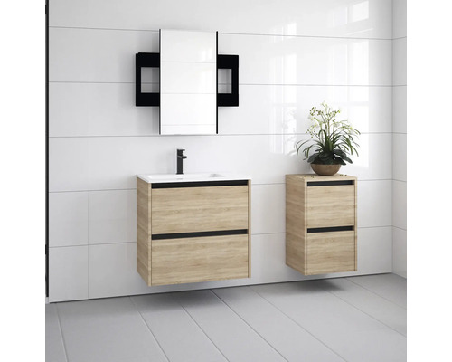 Wandplank voor spiegel Devo Etna 2.0 BxHxD 70x36x11 cm zwart ET2-PLM70-L09