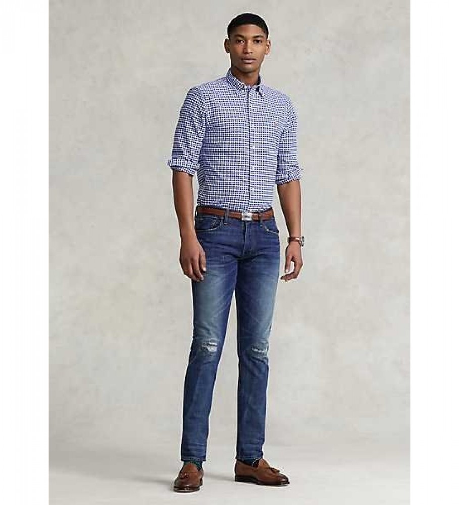 Ralph Lauren Camisa deportiva Oxford Slim Fit azul