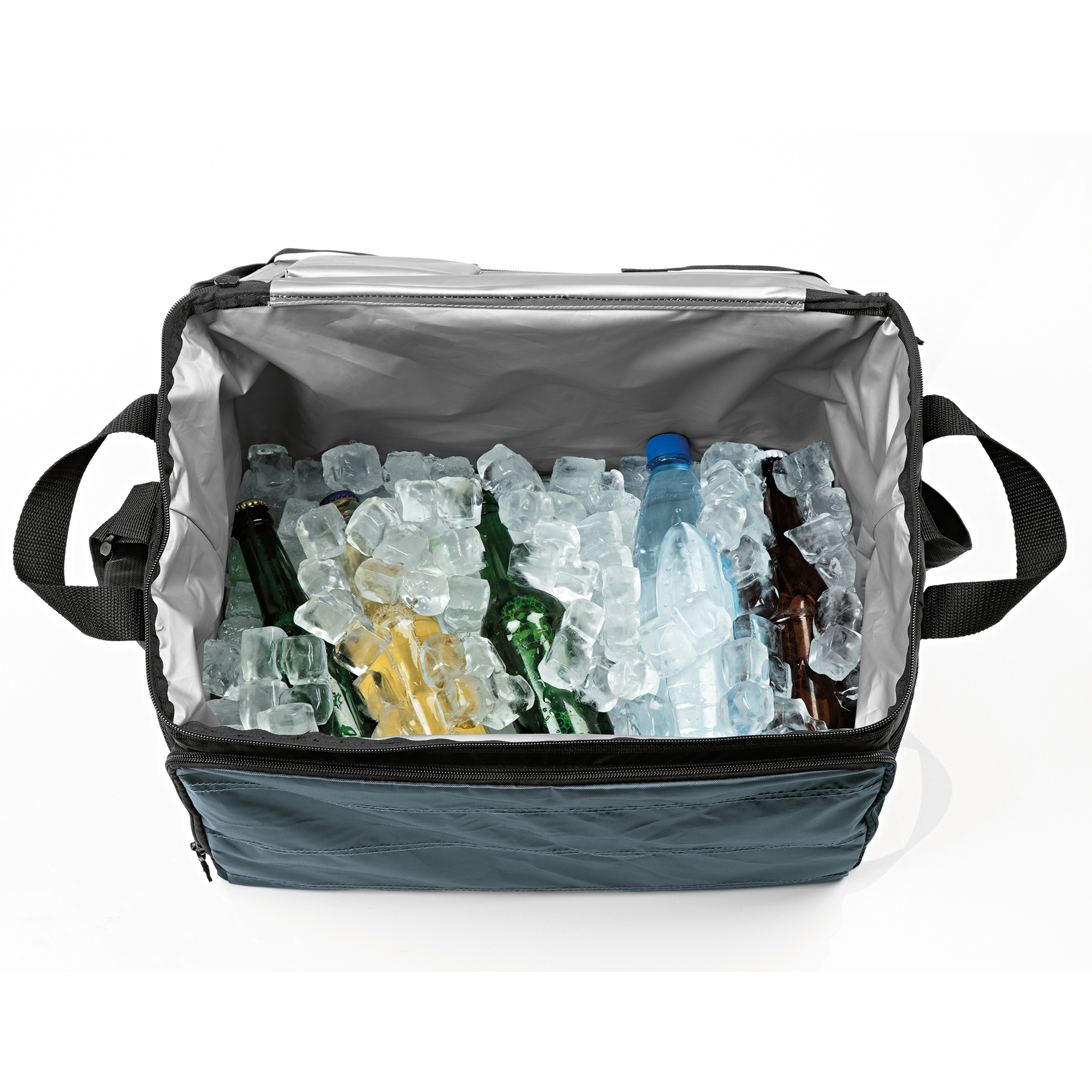 Kühltasche - schwarz-dunkelblau - faltbar - 30 Liter