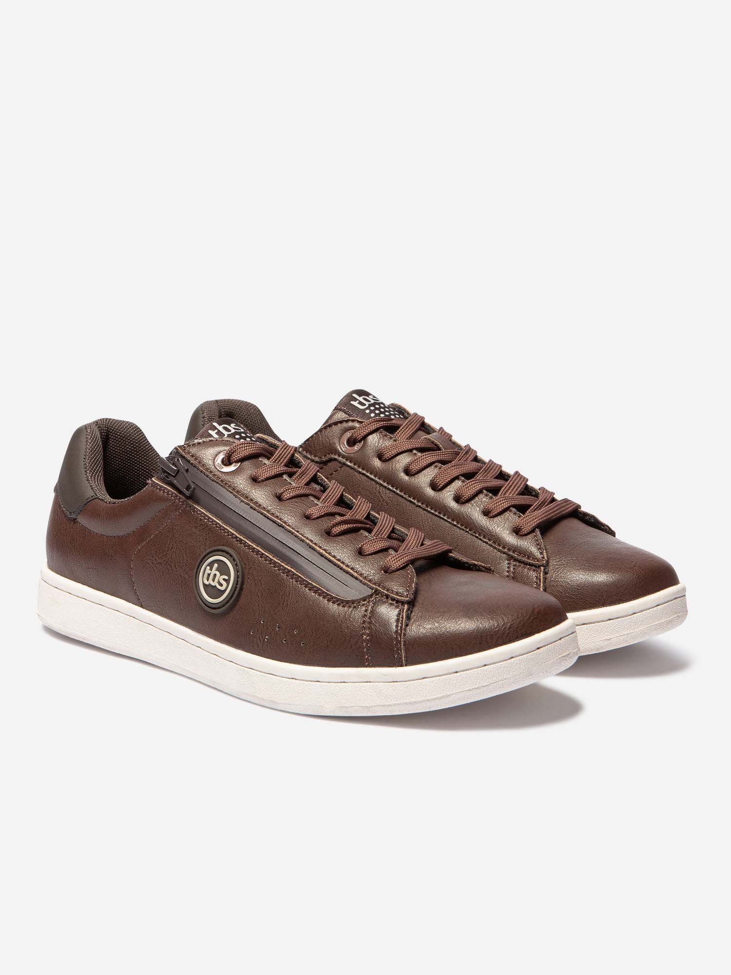 Baskets Homme Zippées Coloris Marron