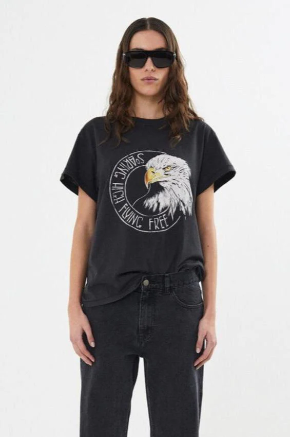 Rabens Saloner  Ambla Eagle t-shirt - Faded black