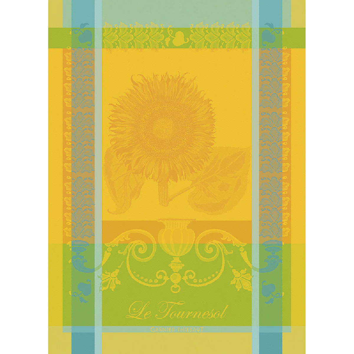 Torchon pur coton jaune 56x77 Garnier Thiebaut