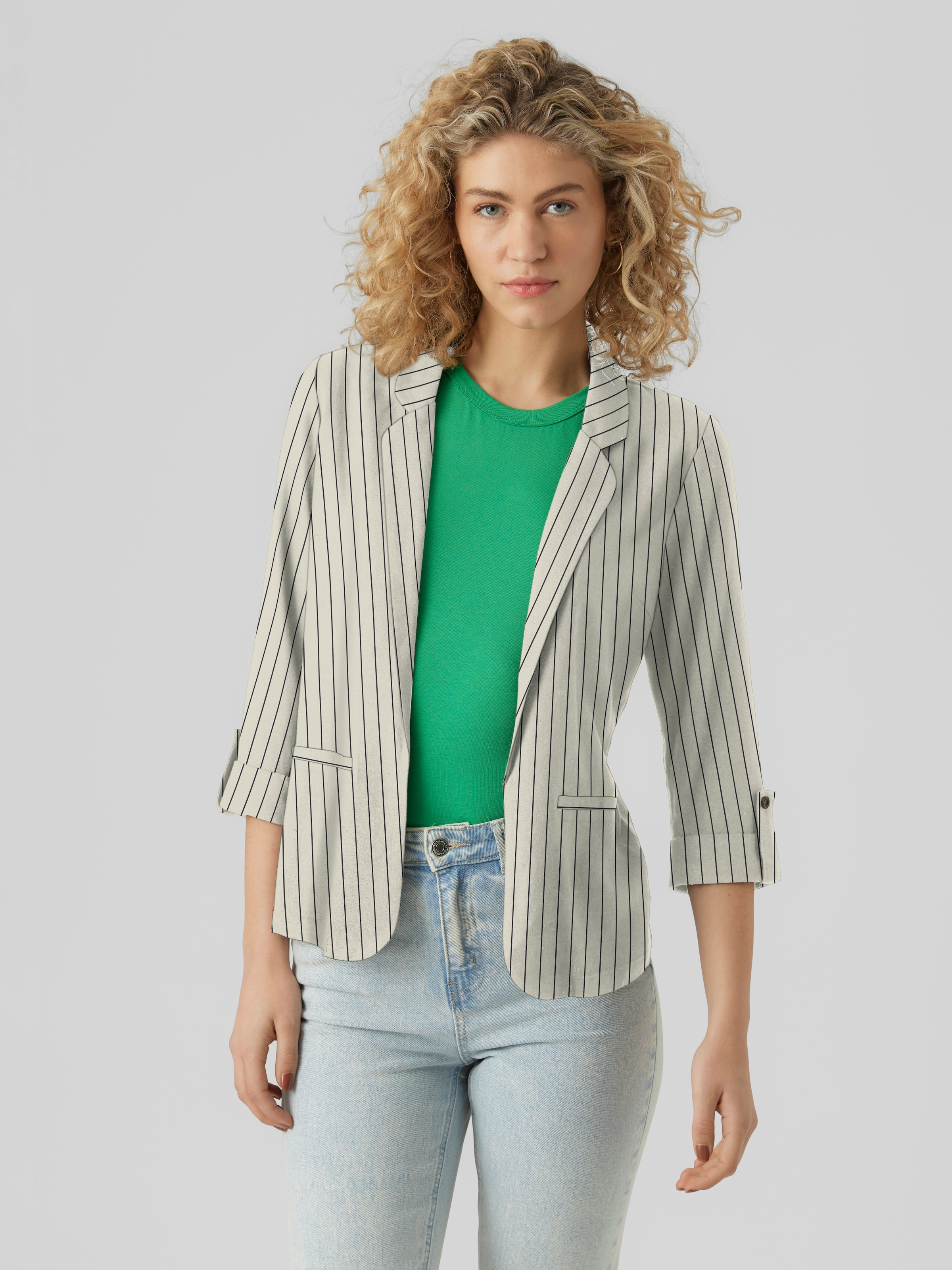 Vero Moda Kurzblazer »VMJESMILO 3/4 LOOSE BLAZER WVN NOOS«, mit Leinen