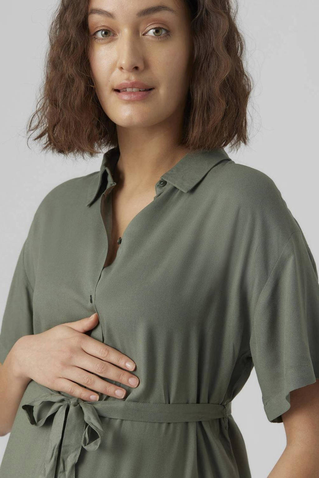 VERO MODA MATERNITY zwangerschapsjurk VMMBUMPY groen