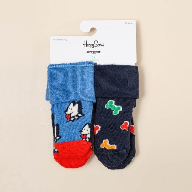 Happy Socks | 2 paar | Honden | 0-6 maanden