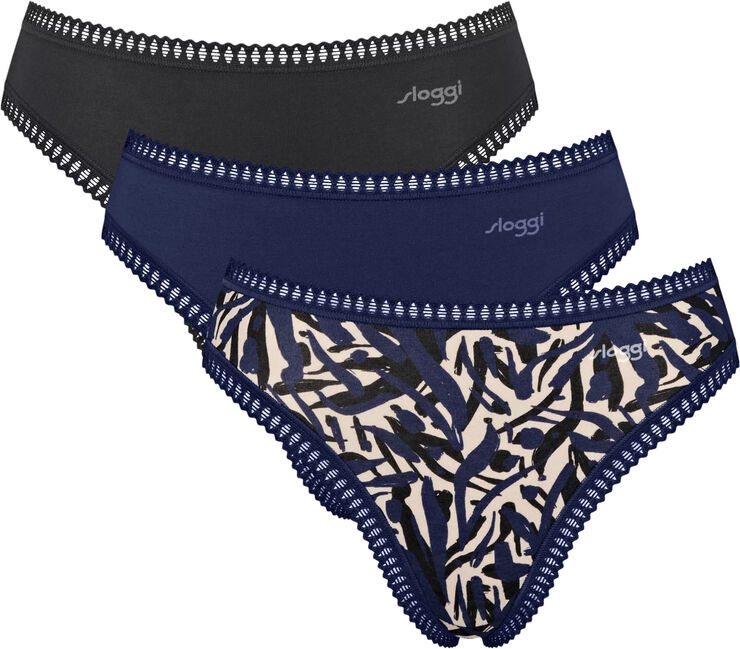 Sloggi sloggi GO Crush High leg C3P Blue - dark combination