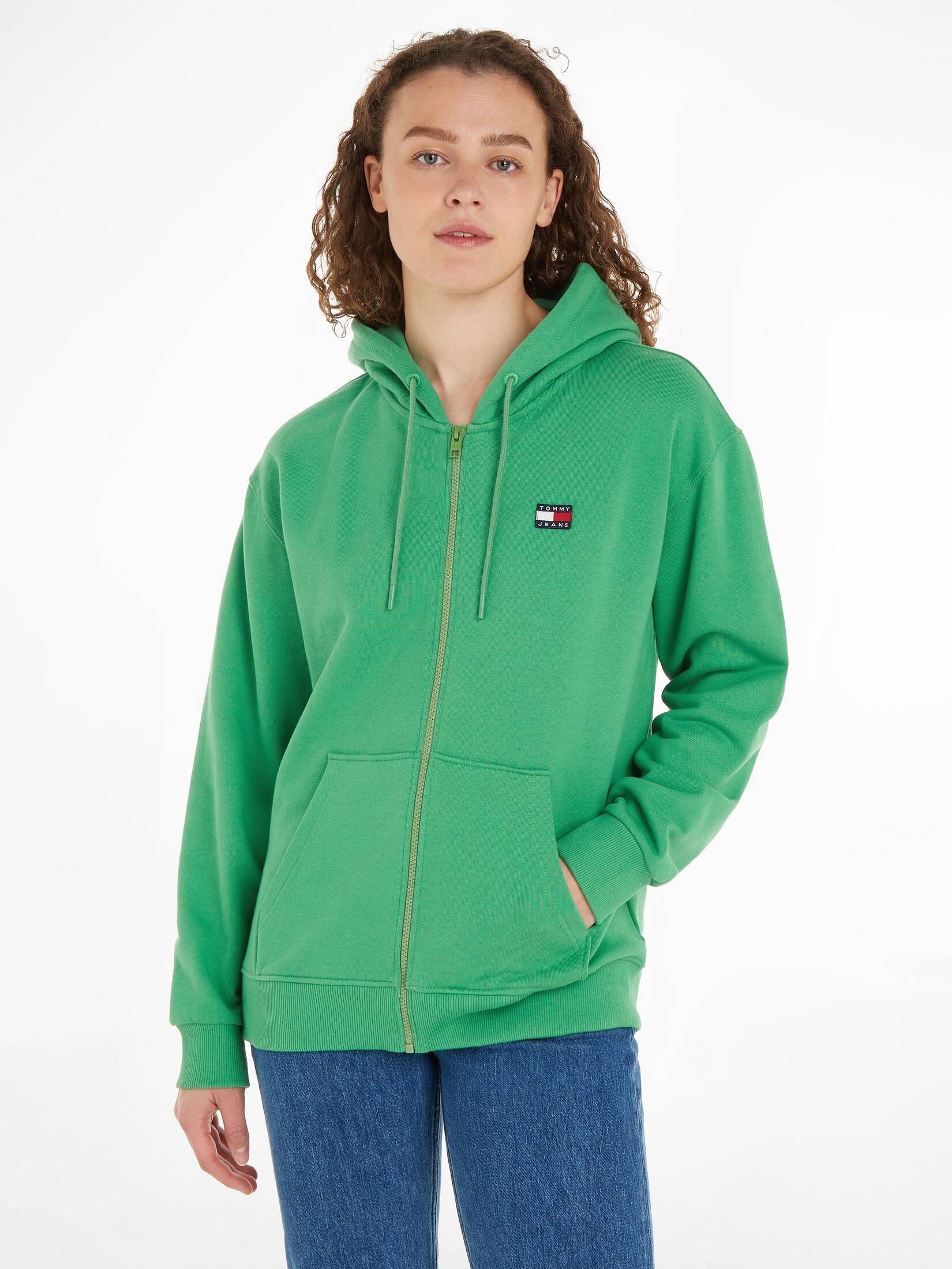 Tommy Jeans| Damen Sweatjacke mit Kapuze TJW RLX XS BADGE ZIP TRHU