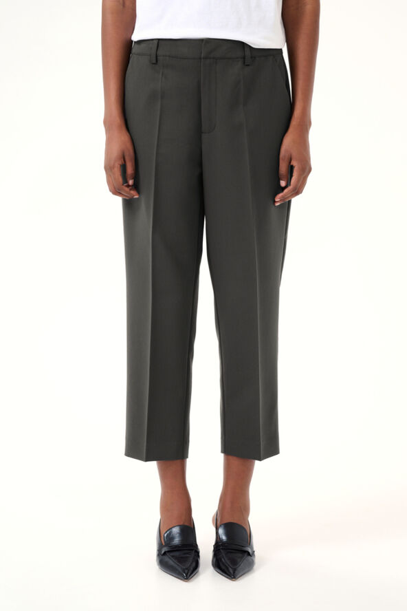 Kaffe KAsakura Cropped Zipper pants Black oyster