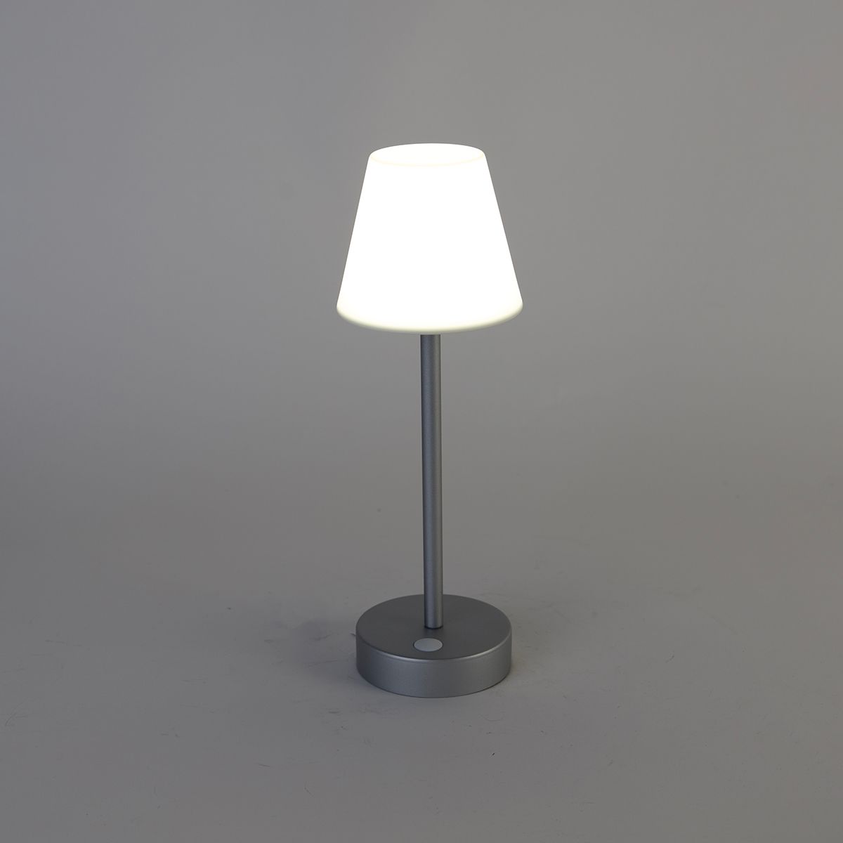 Tafellamp grijs incl. LED oplaadbaar met touch dimmer - Renata