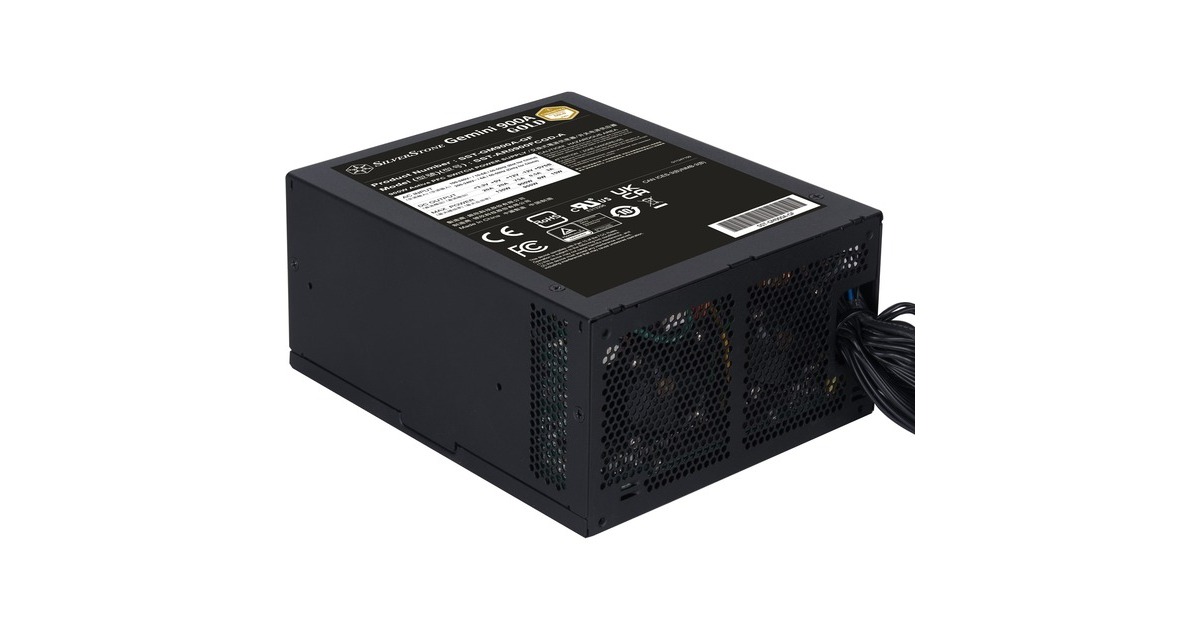 SilverStoneGemini 900A Gold, 900 watt voeding   (Zwart, 4x PCIe)