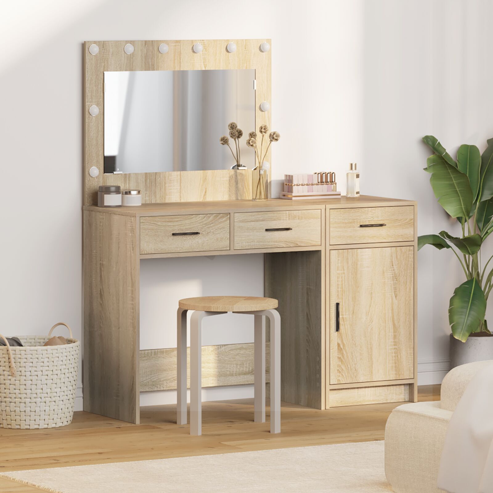 vidaXL Kaptafel 2 st Bruin 40 x 41 x 75 cm Houtmateriaal