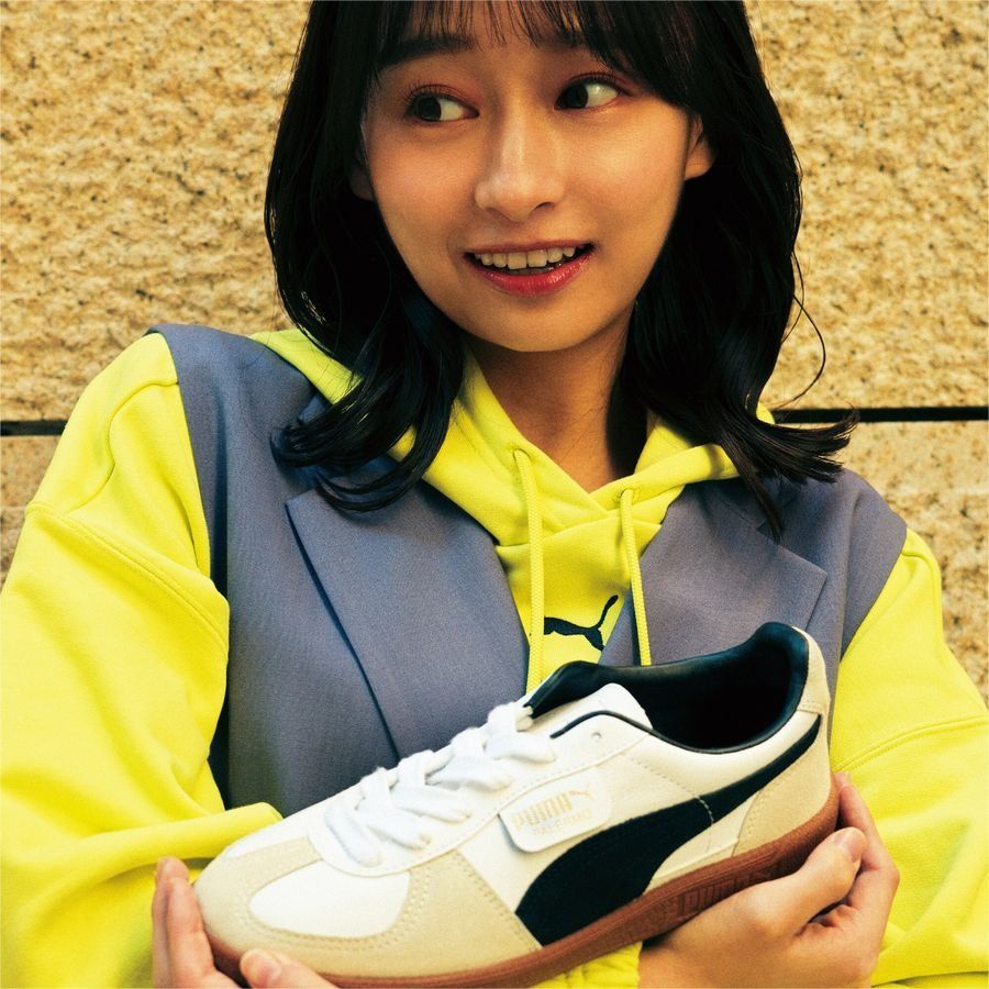 PUMA Chaussures Palermo Cuir - Blanc/Gris/Noir
