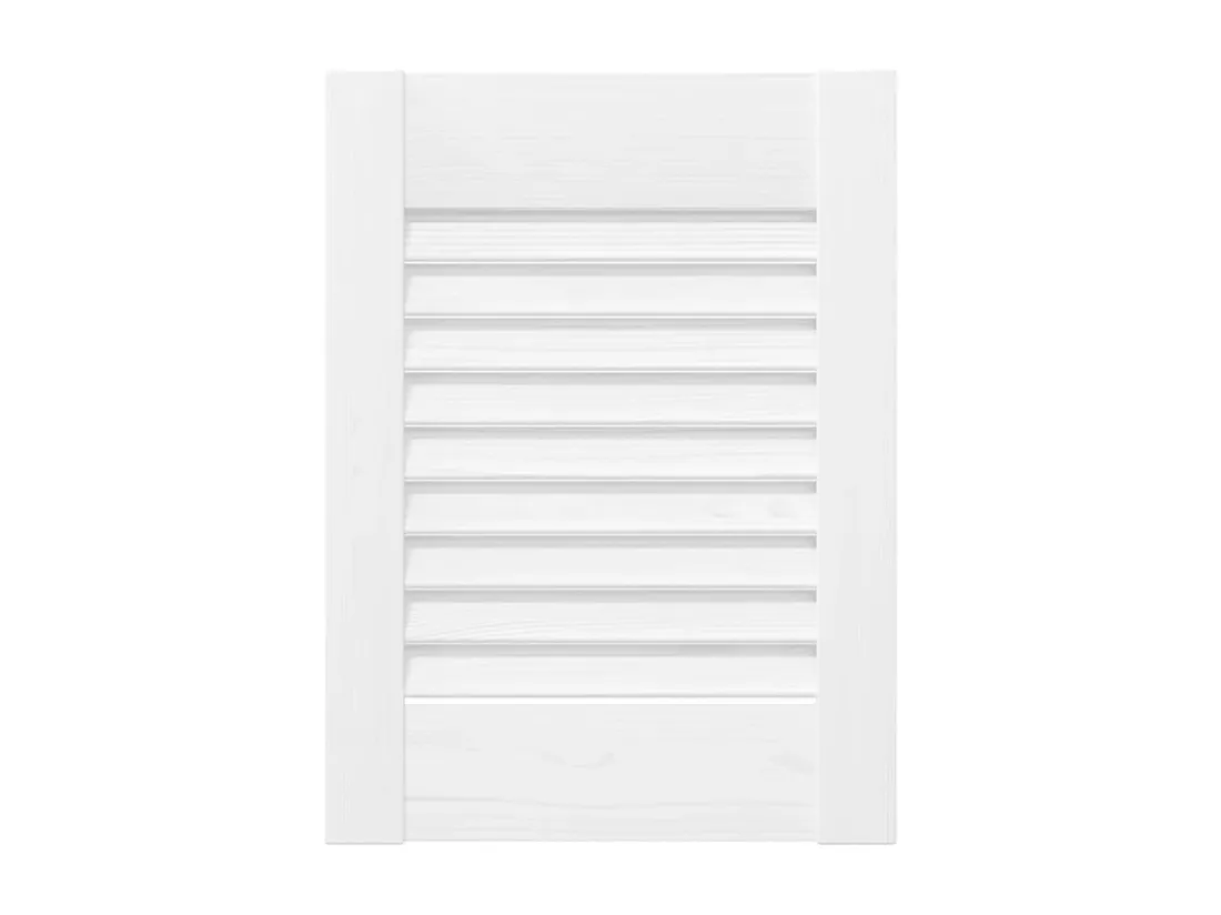 Portes d'armoire à persiennes 4 pcs blanc 39,5x29,5 cm