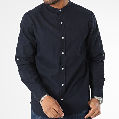 Chemise Manches Longues Bleu Marine